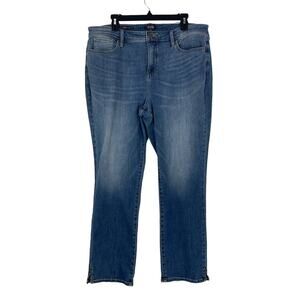 NYDJ jeans blue Sheri Side slit ankle slim